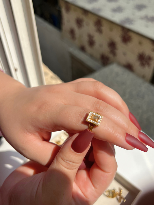 Square Stone Ring