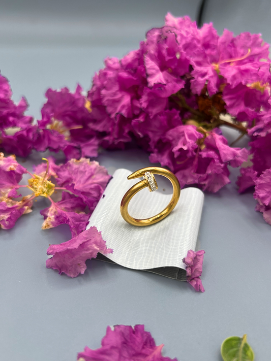 Golden Nail Ring
