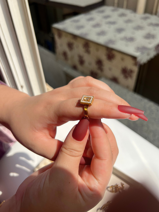 Square Stone Ring