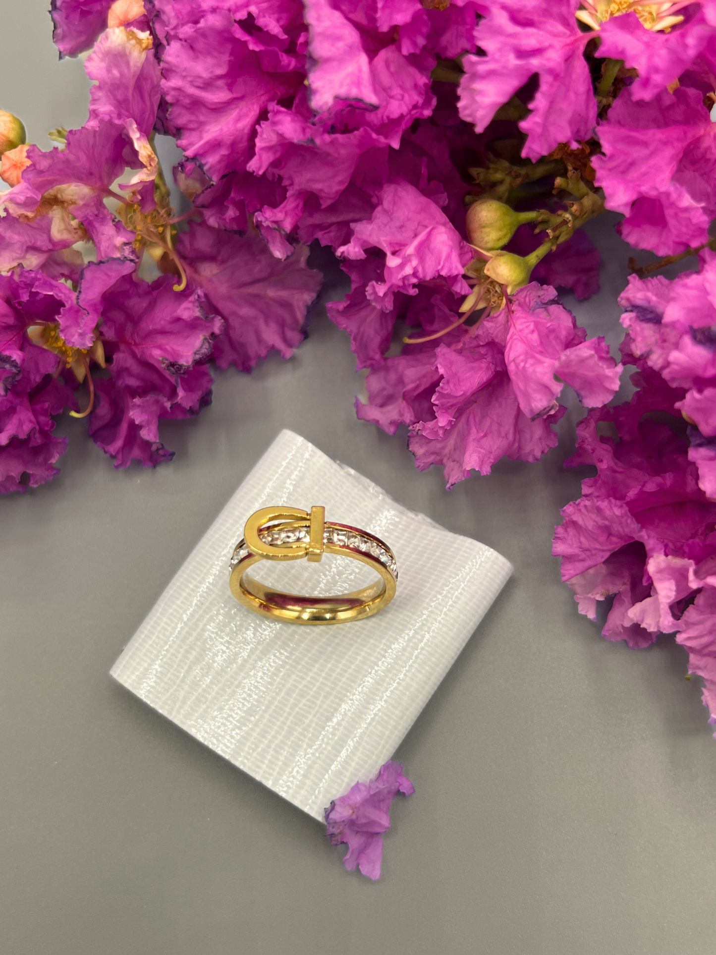 Crystal Buckle Ring