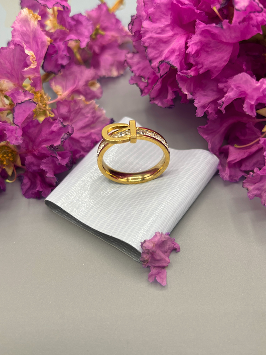 Crystal Buckle Ring