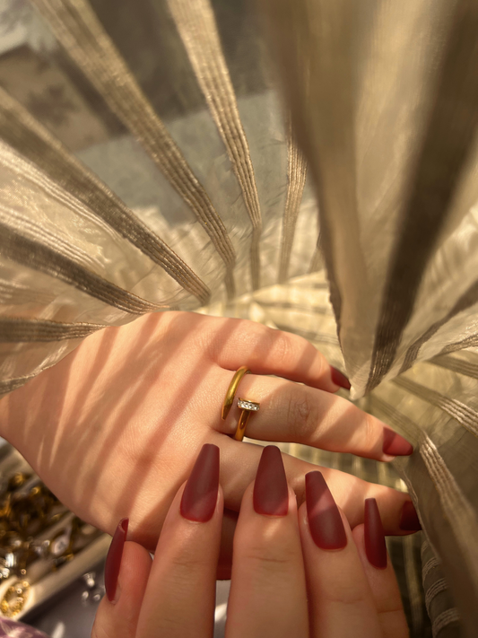Golden Nail Ring
